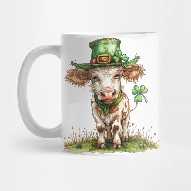 Shamrock Cow Portrait by TooplesArt